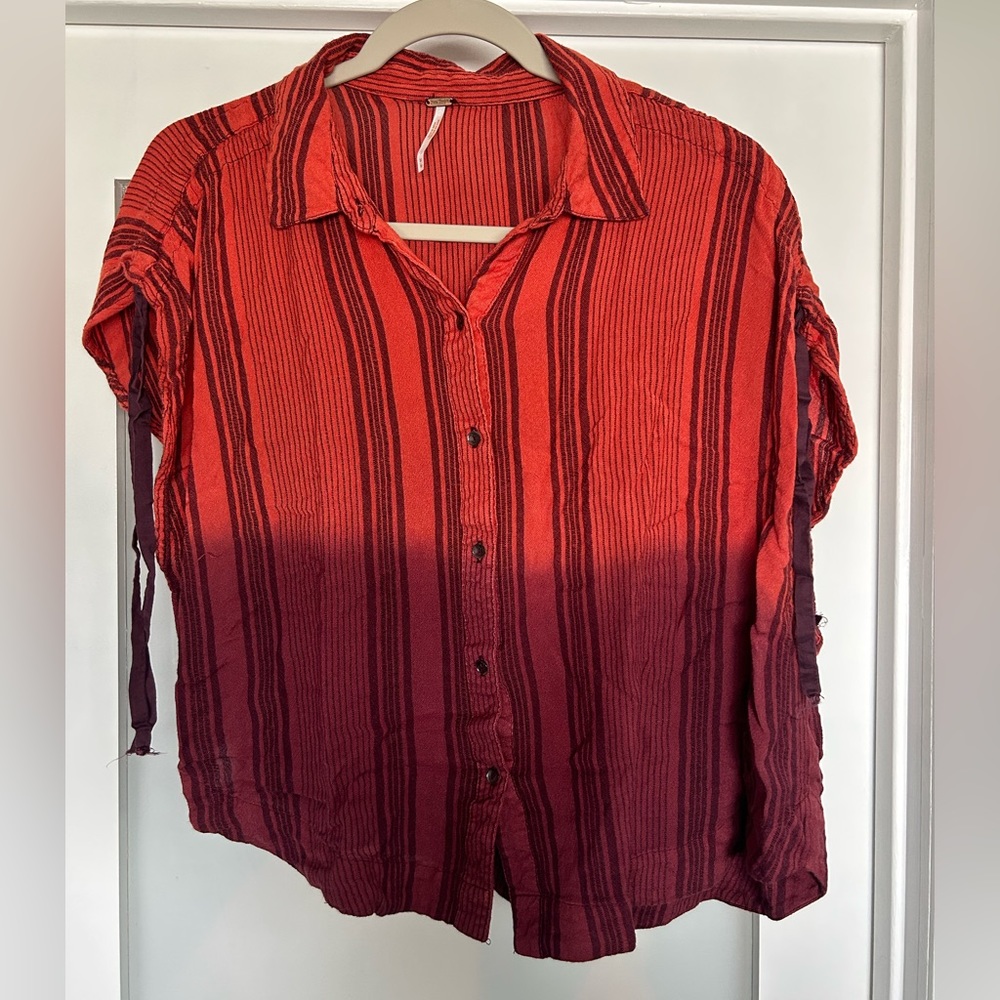 Free People tie-sleeve blouse
